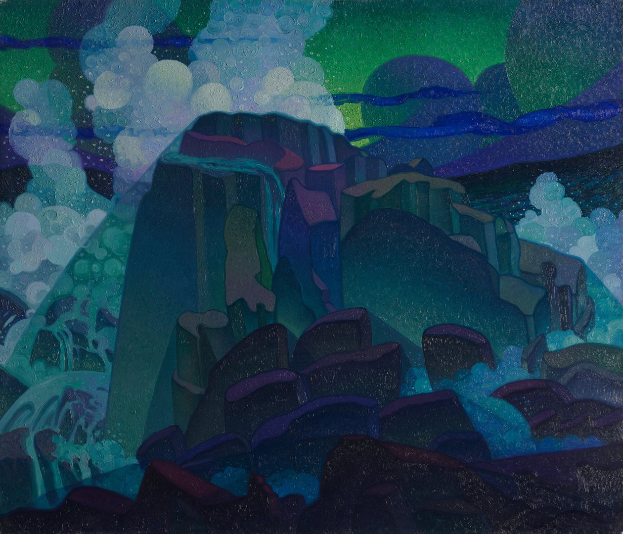 Rock at Sea av Raymond Jonson