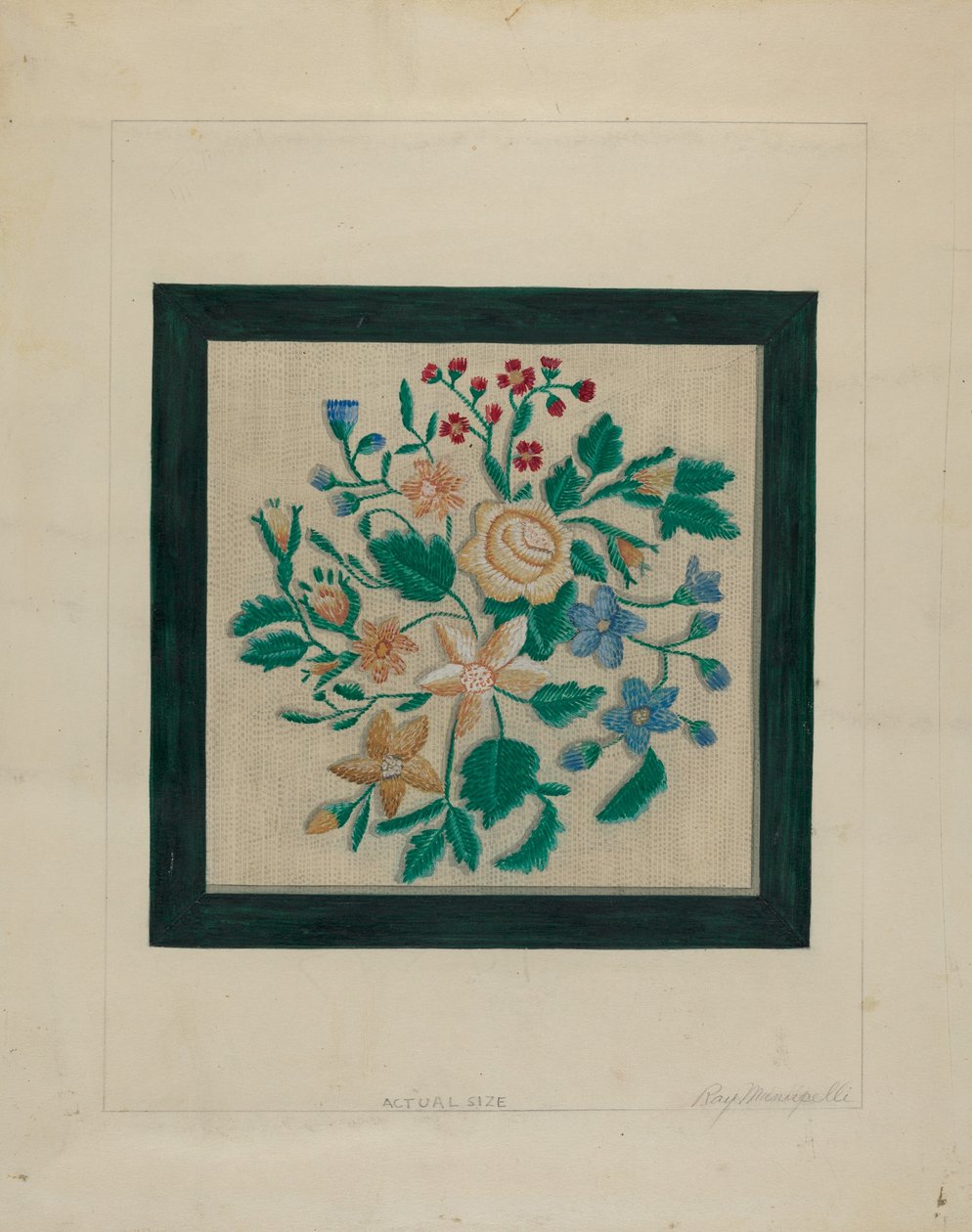 Broderistykke, ca. 1936. av Raymond Manupelli