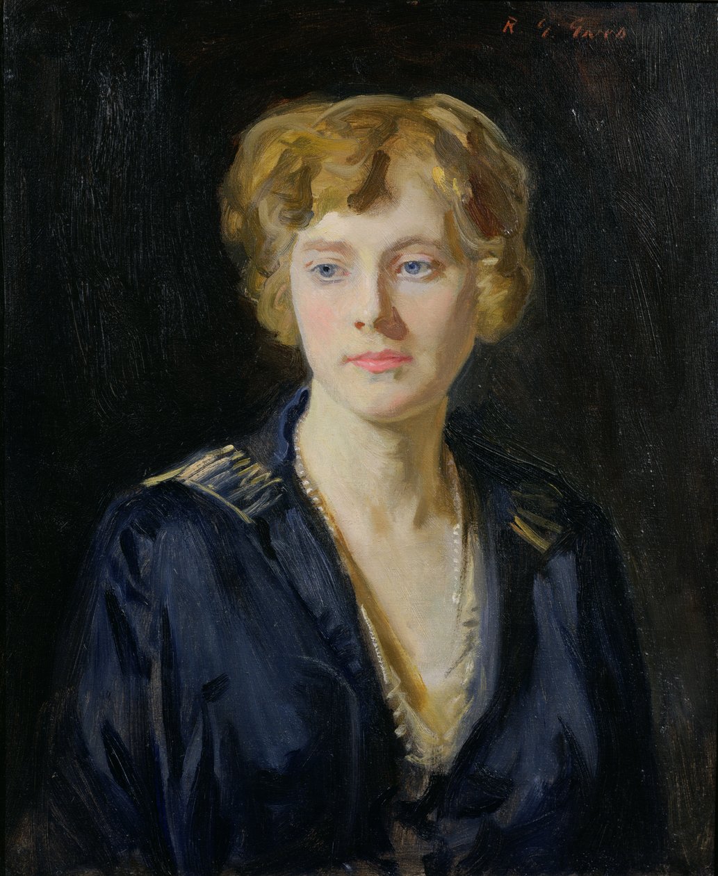 Portrett av en lyshåret kvinne av Reginald Grenville Eves