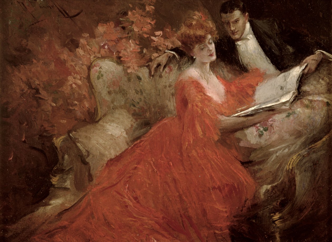Flørt, 1910 av Reginald Pannett