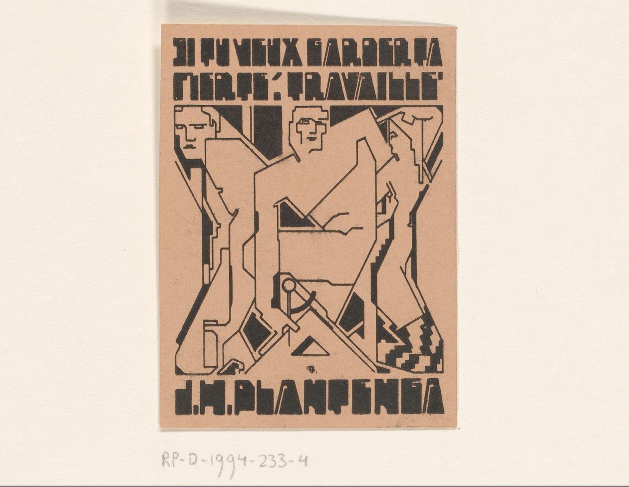 Ex libris av J.H. Plantenga av Reijer Stolk