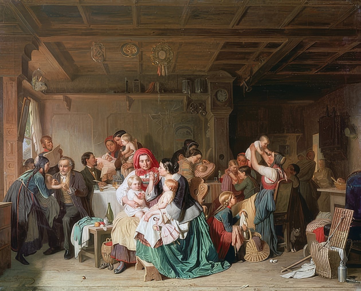 Vaksinasjonsrom. 1857 av Reinhard Sebastian Zimmermann