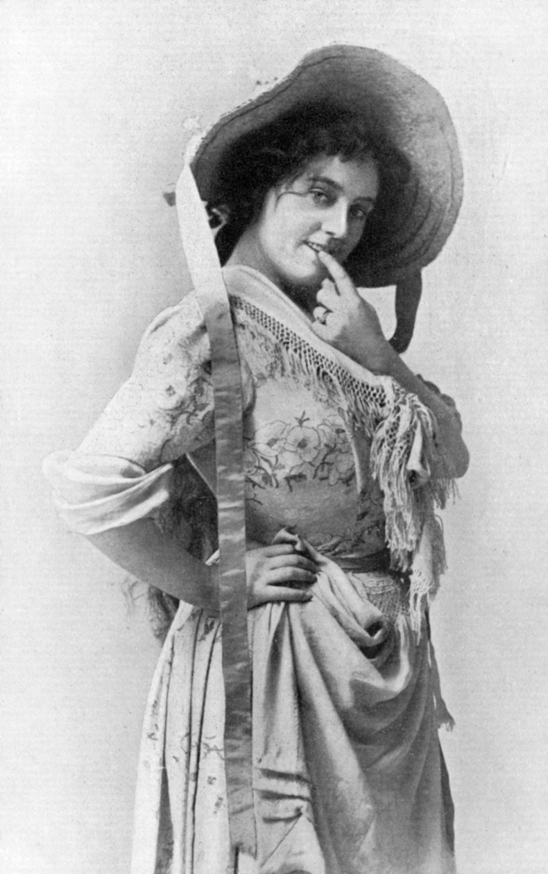 Evie Greene 1876-1917, engelsk skuespillerinne, 1902-1903. av Reinhold Thiele