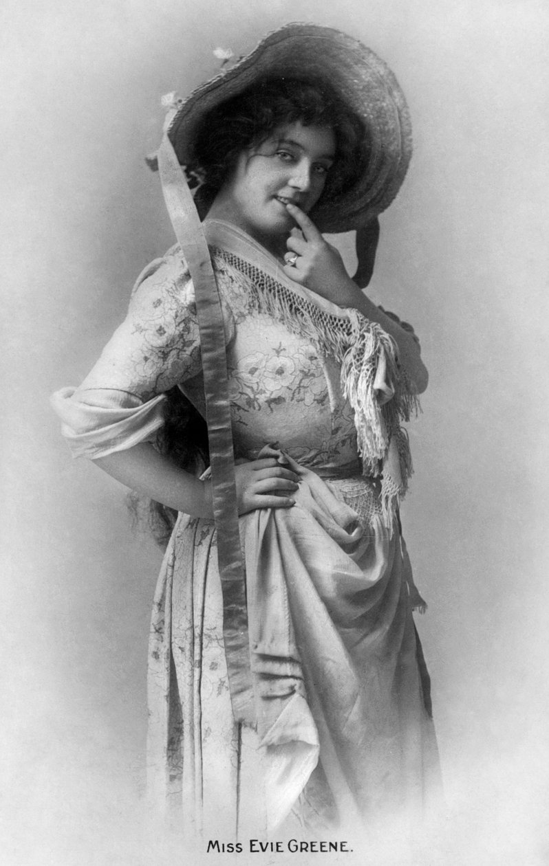 Evie Greene 1876-1917, engelsk skuespillerinne, 1905. av Reinhold Thiele