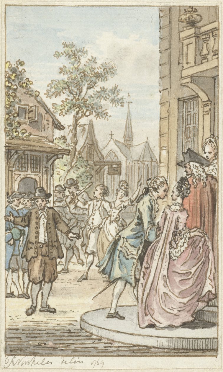 Lucas og Clarisse av Reinier Vinkeles (I)