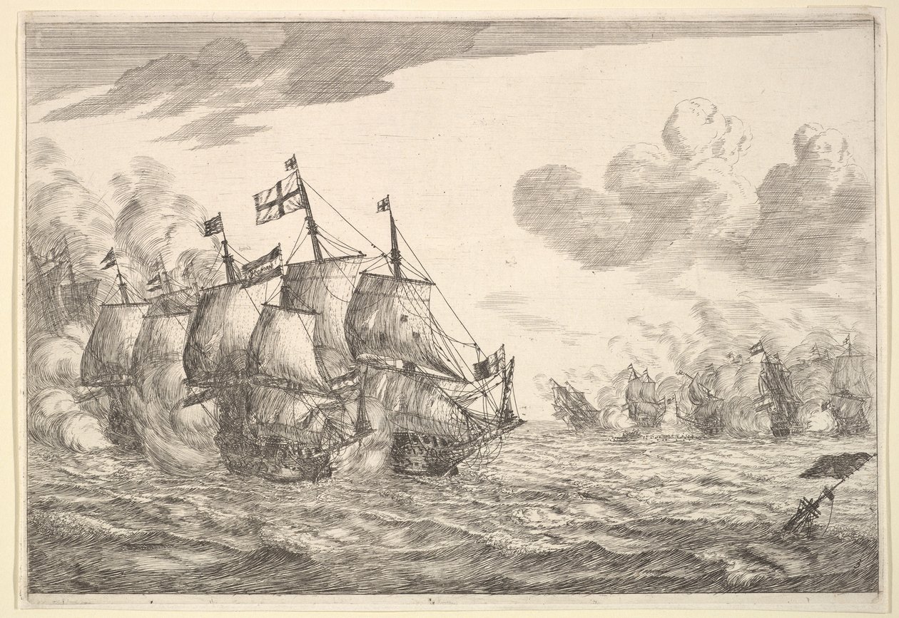 Sjøslag, 1600-tallet. av Reinier Zeeman