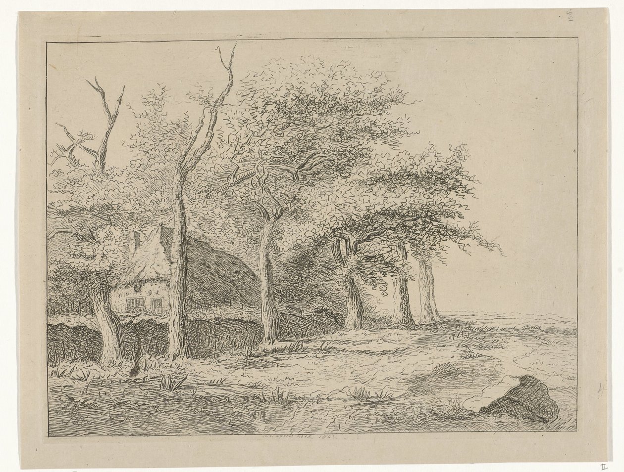 Rekke med trær av Reinierus Albertus Ludovicus baron van Isendoorn à Blois