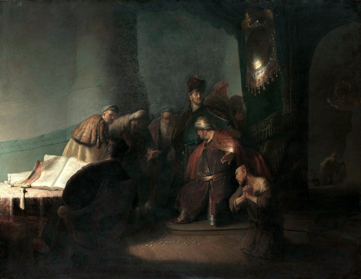 Judas returnerte de tretti sølvpengene av Rembrandt van Rijn