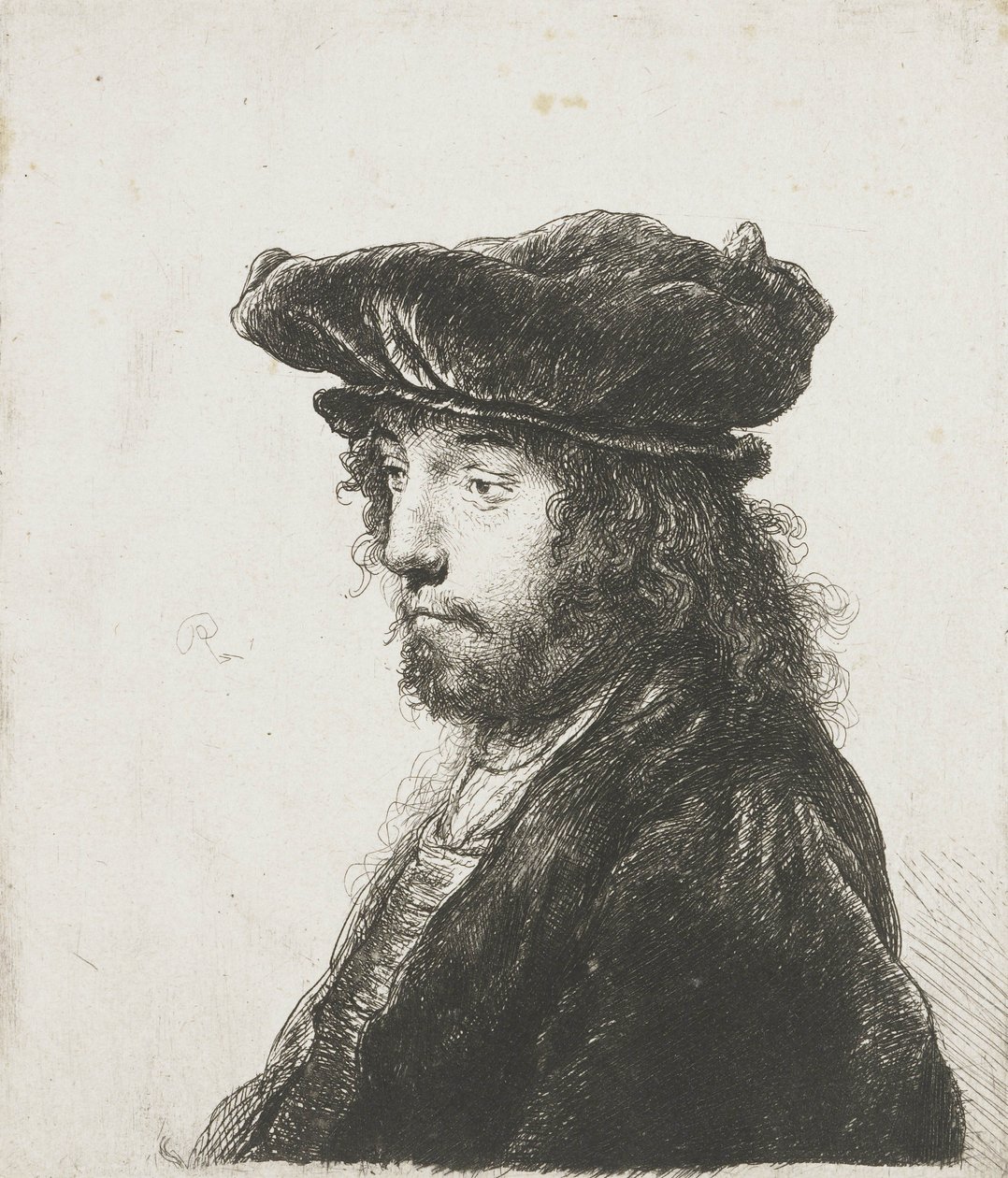 Fjerde orientalsk overhode, etter Jan Lievens, 1633-37 av Rembrandt van Rijn
