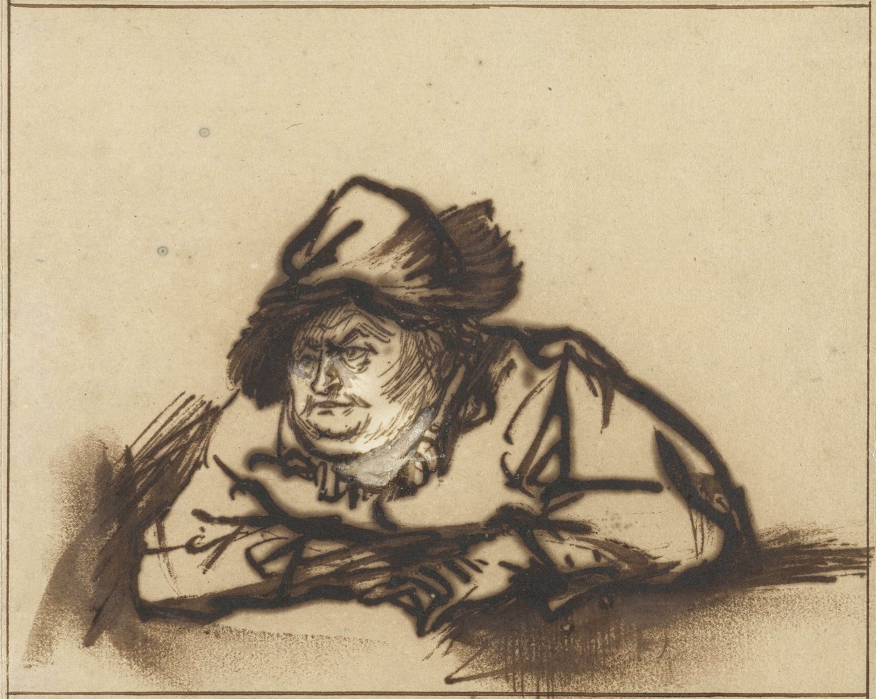 Portrett av skuespilleren Willem Bartholsz Ruyter, ca. 1638 av Rembrandt van Rijn
