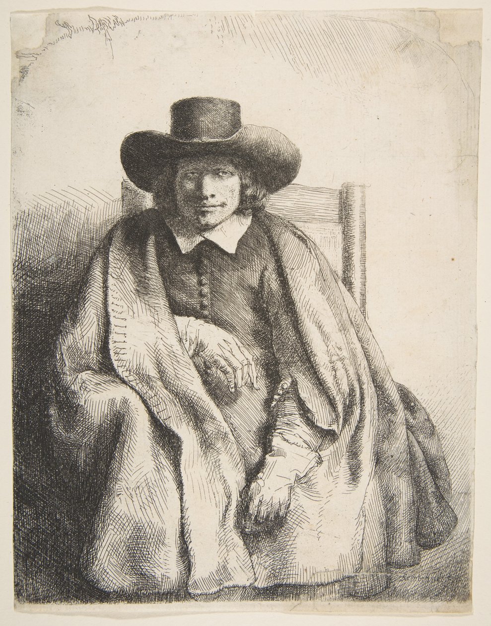 Clement de Jonghe, trykkerihandler, 1651 av Rembrandt van Rijn