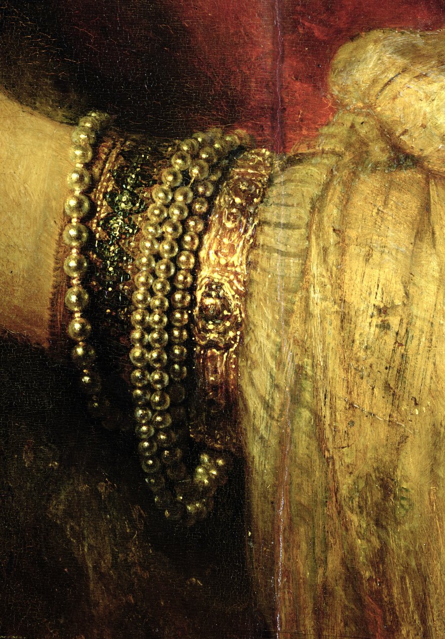 Portrett av Saskia van Uylenburgh (1612-42) i Rich Costume (detalj) (se 244316) av Rembrandt van Rijn