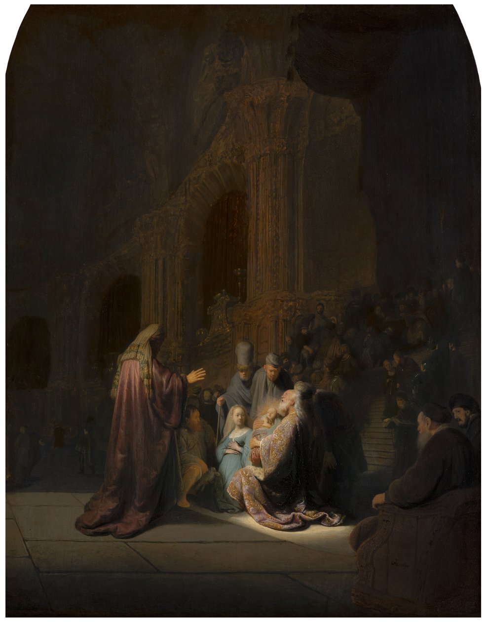 Simeons lovsang, 1631 av Rembrandt van Rijn
