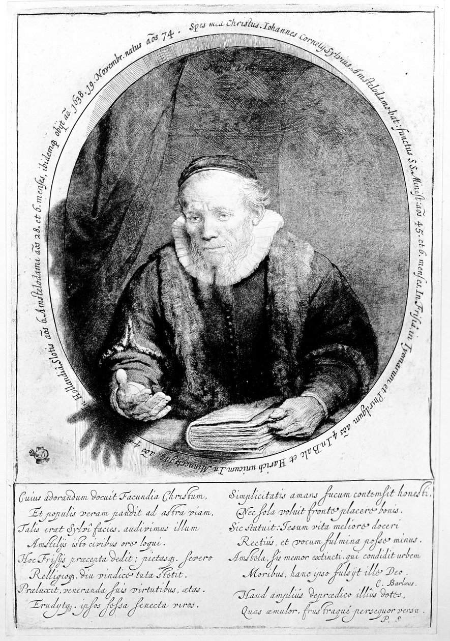 Jan Cornelisz Sylvius, 1646 av Rembrandt van Rijn