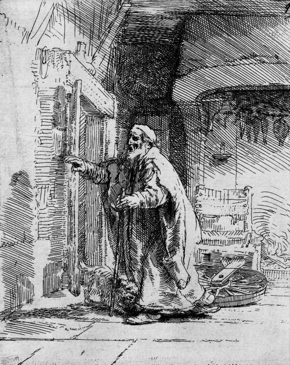 Den blinde Tobit, 1651 av Rembrandt van Rijn