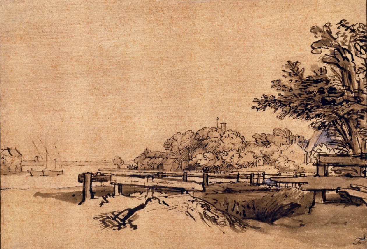 The Jetty av Rembrandt van Rijn