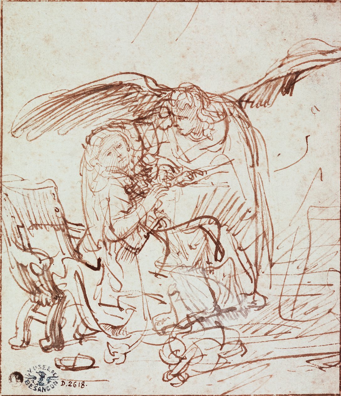Kunngjøring (tegning) av Rembrandt van Rijn
