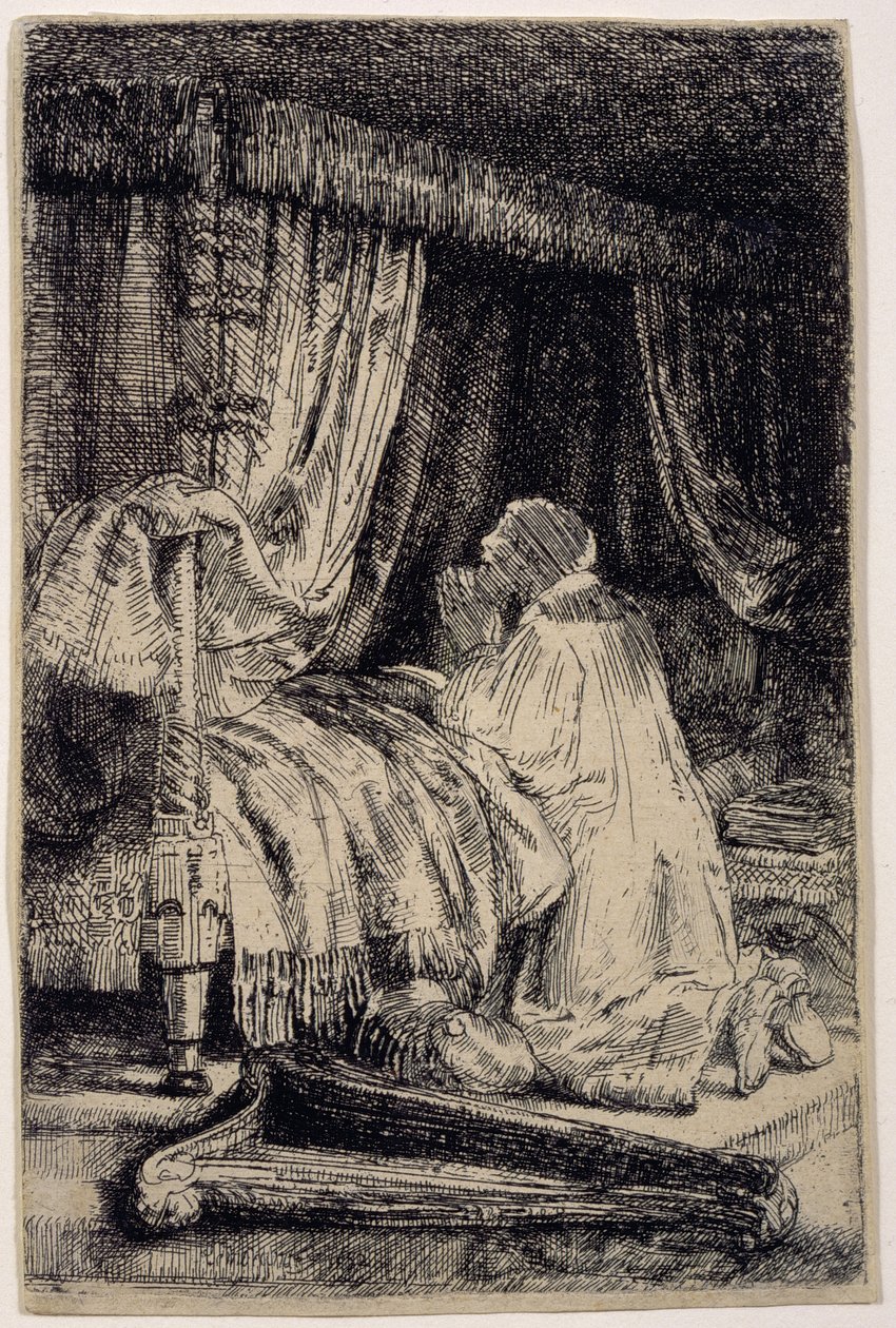 David i bønn av Rembrandt van Rijn