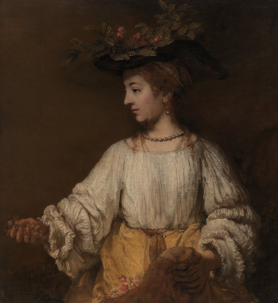 Flora, ca. 1654. av Rembrandt van Rijn