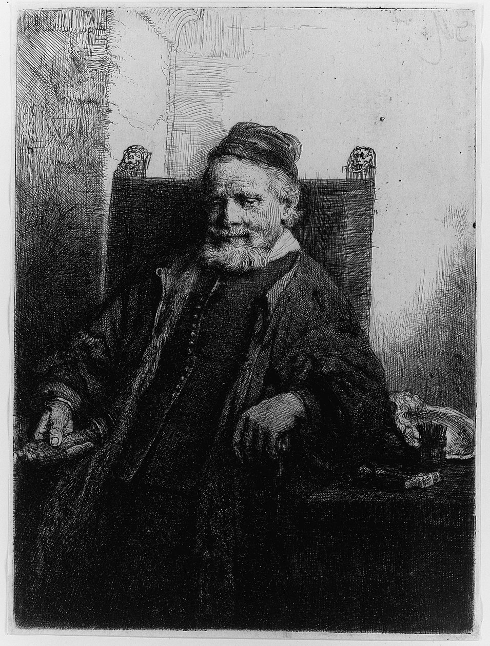 Jan Lutma, gullsmed, 1656 av Rembrandt van Rijn