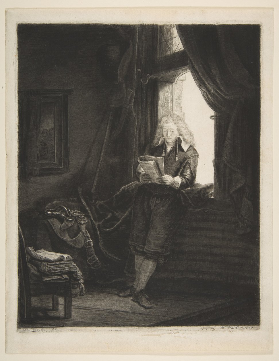 Jan Six, 1647. av Rembrandt van Rijn