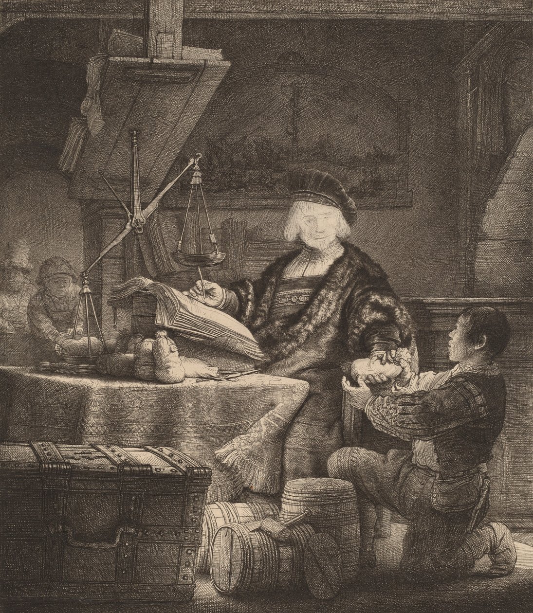 Jan Uytenbogaert, Gullveieren. av Rembrandt van Rijn