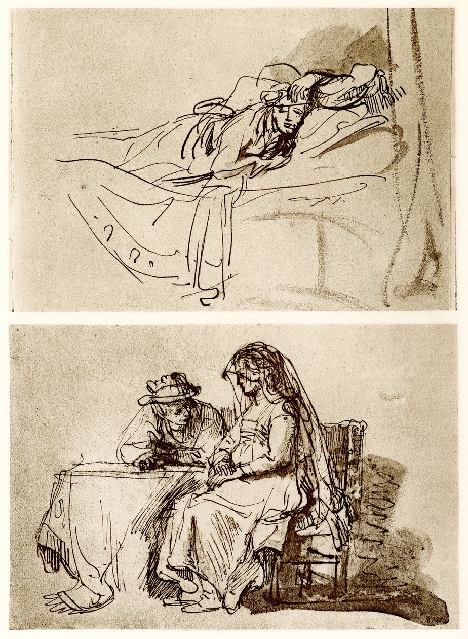 Løgnende kvinne, The Talk av Rembrandt van Rijn