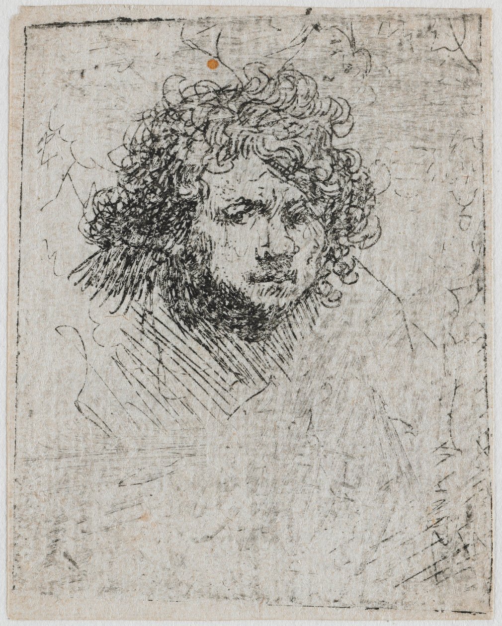 Selvportrett, ca 1626-1629. av Rembrandt van Rijn