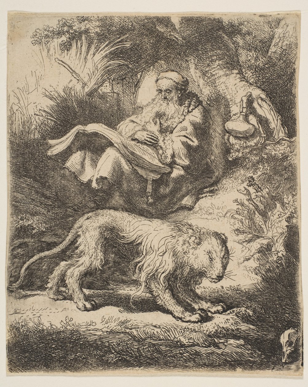 St. Jerome Reading, 1634. av Rembrandt van Rijn