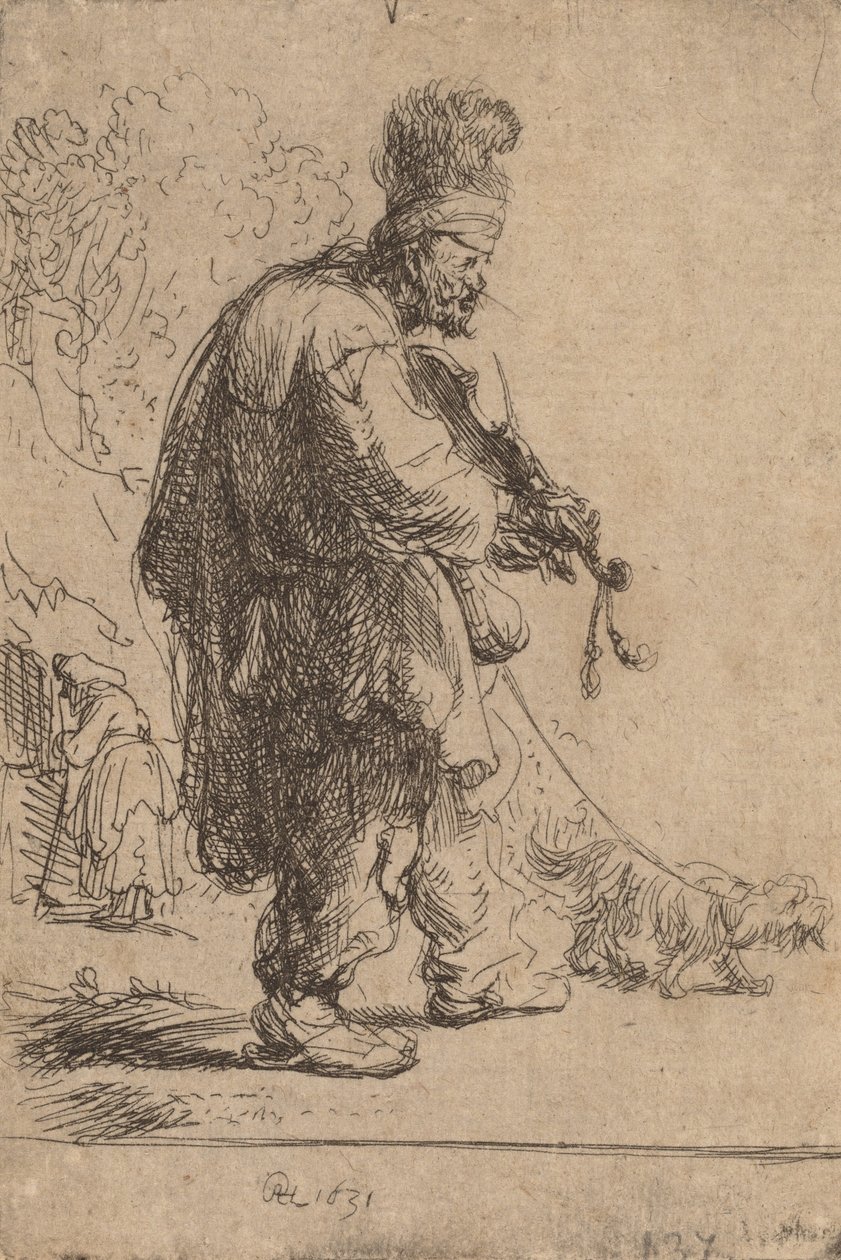 Den blinde spelemannen, 1631. av Rembrandt van Rijn