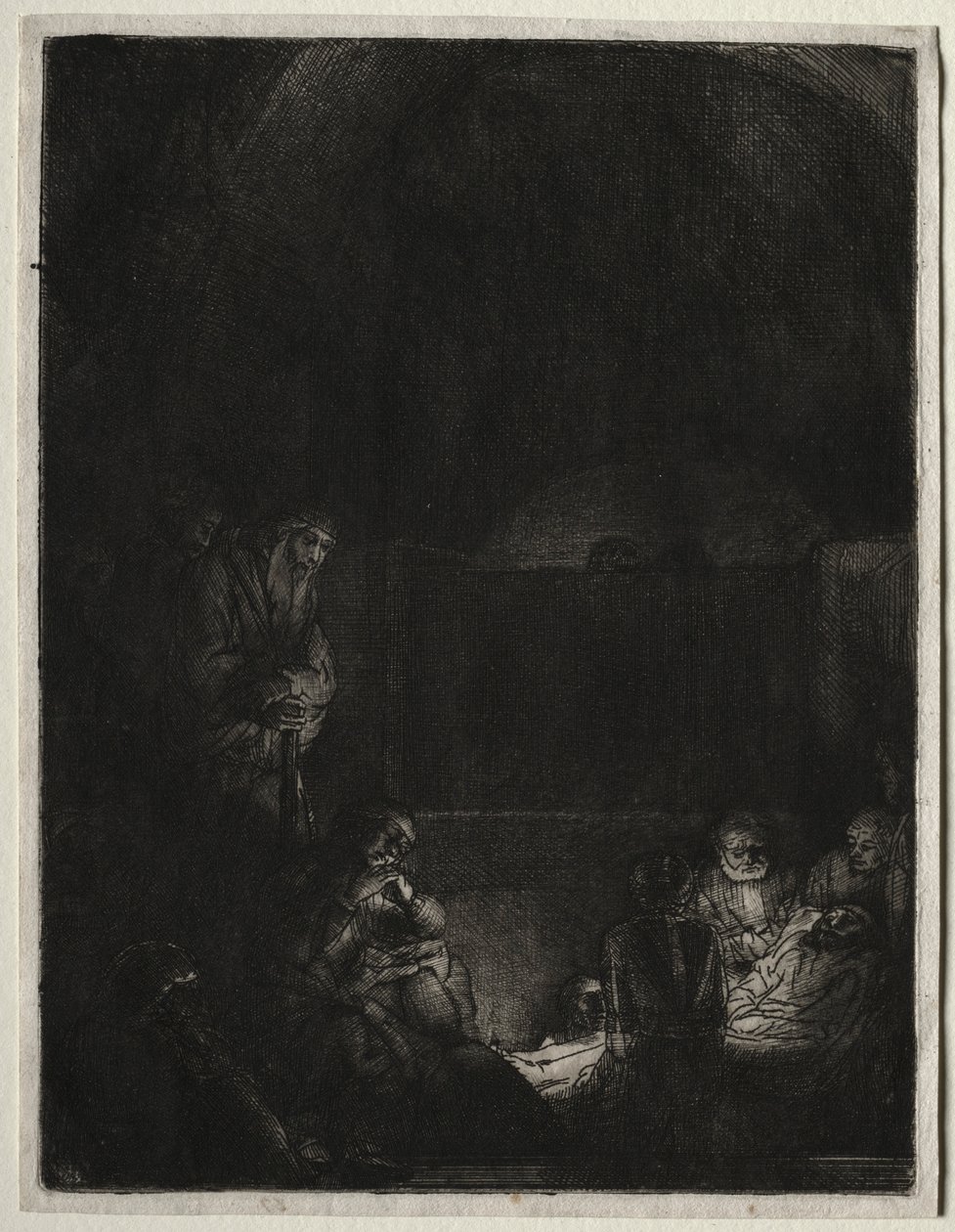 Gravleggingen, ca. 1654. av Rembrandt van Rijn