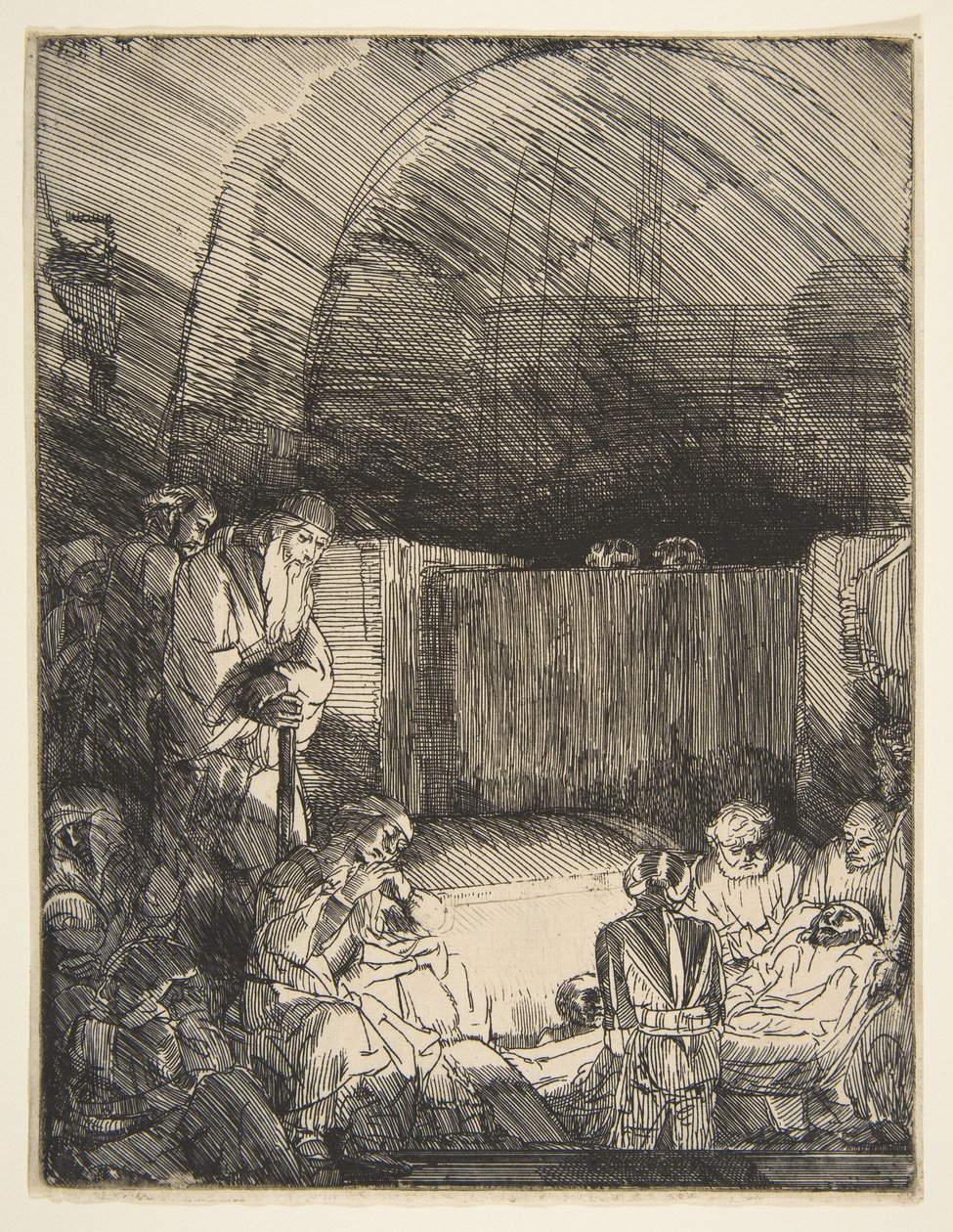 Gravleggingen, ca. 1654. av Rembrandt van Rijn