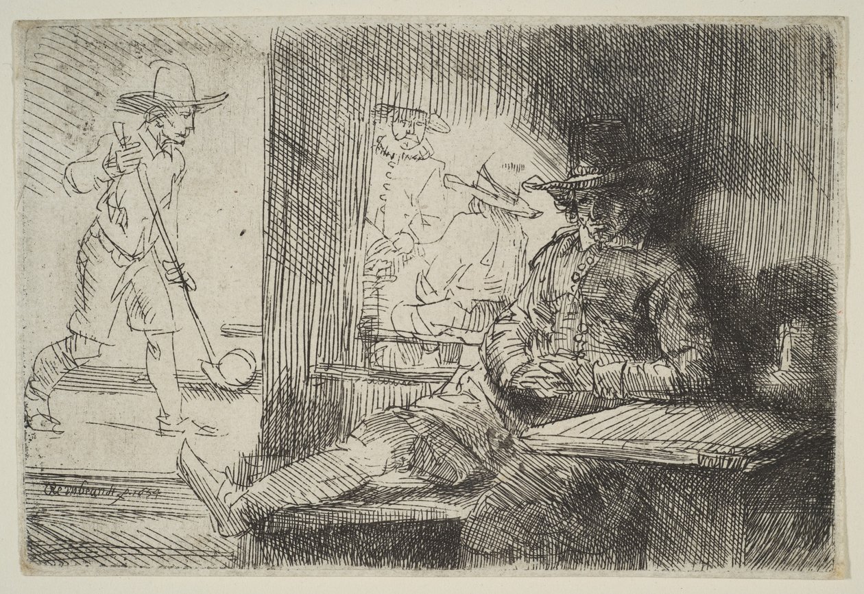 Golfspilleren, 1654. av Rembrandt van Rijn