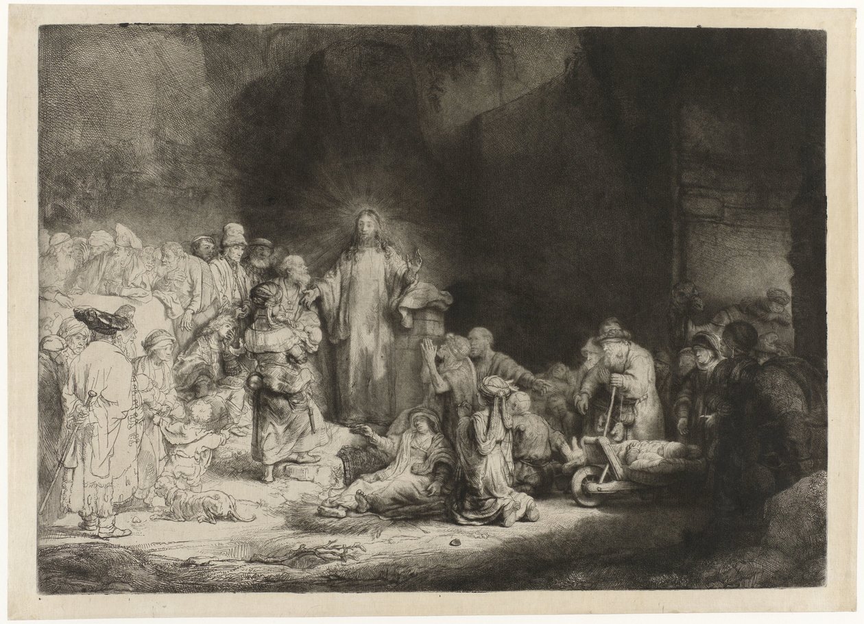 The Hundred Guilder Print av Rembrandt van Rijn