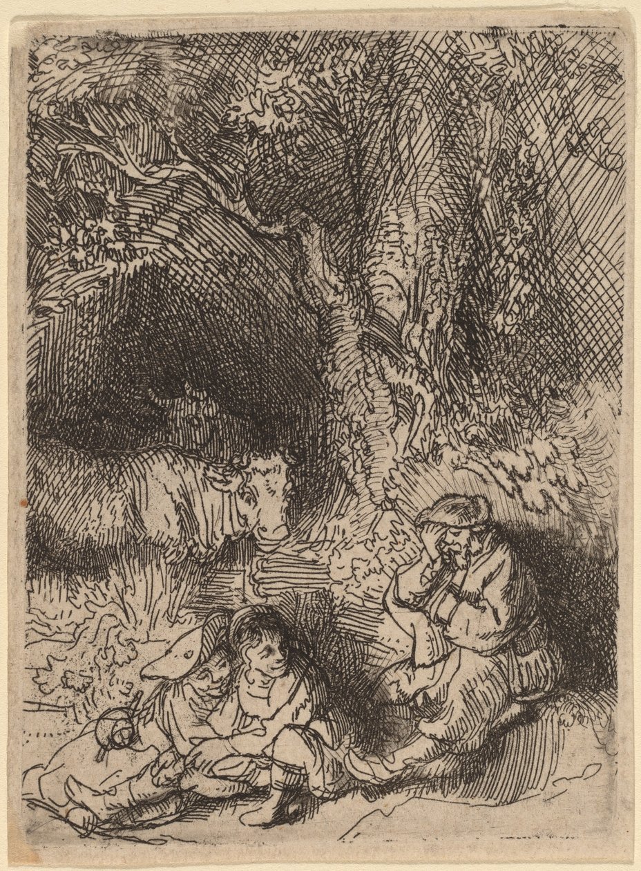 Den sovende gjeter av Rembrandt van Rijn