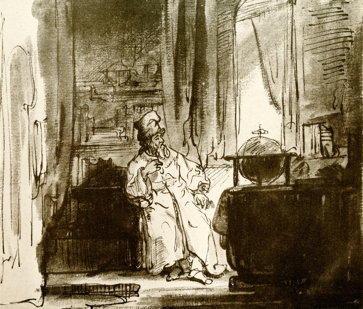Filosofen av Rembrandt van Rijn