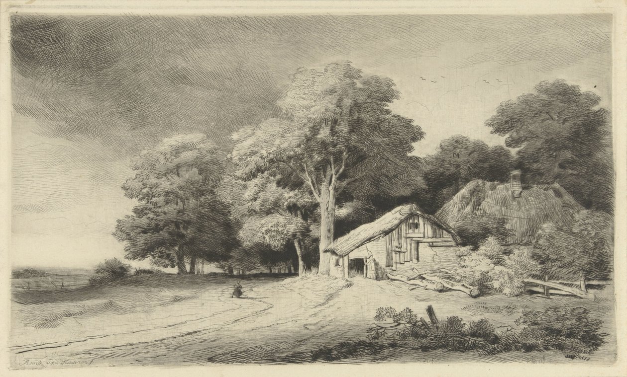 Gård på en vei av Remigius Adrianus Haanen