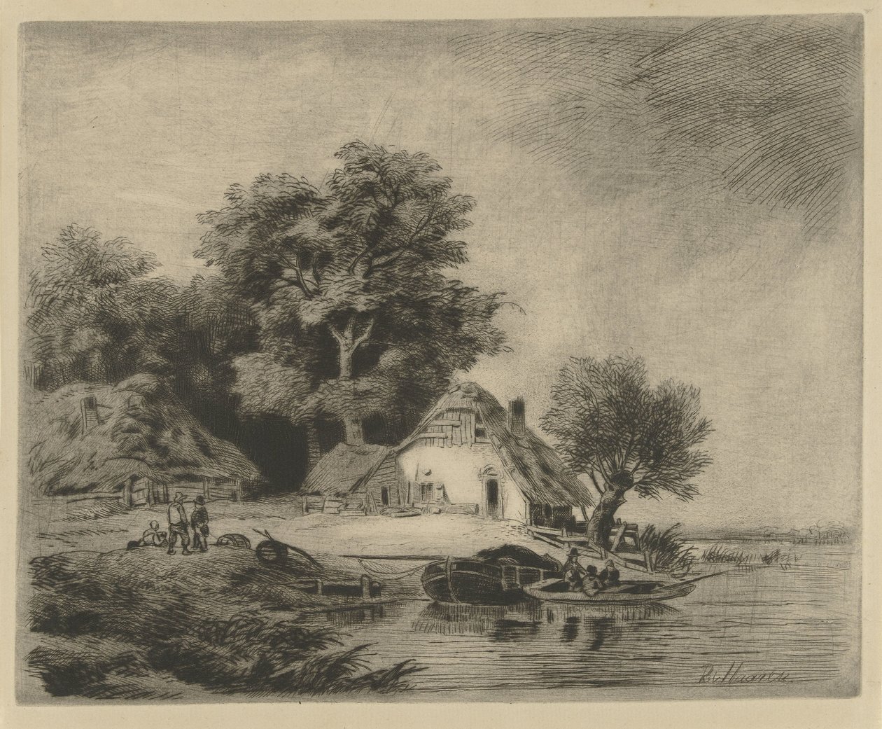 Gård på vannet av Remigius Adrianus Haanen