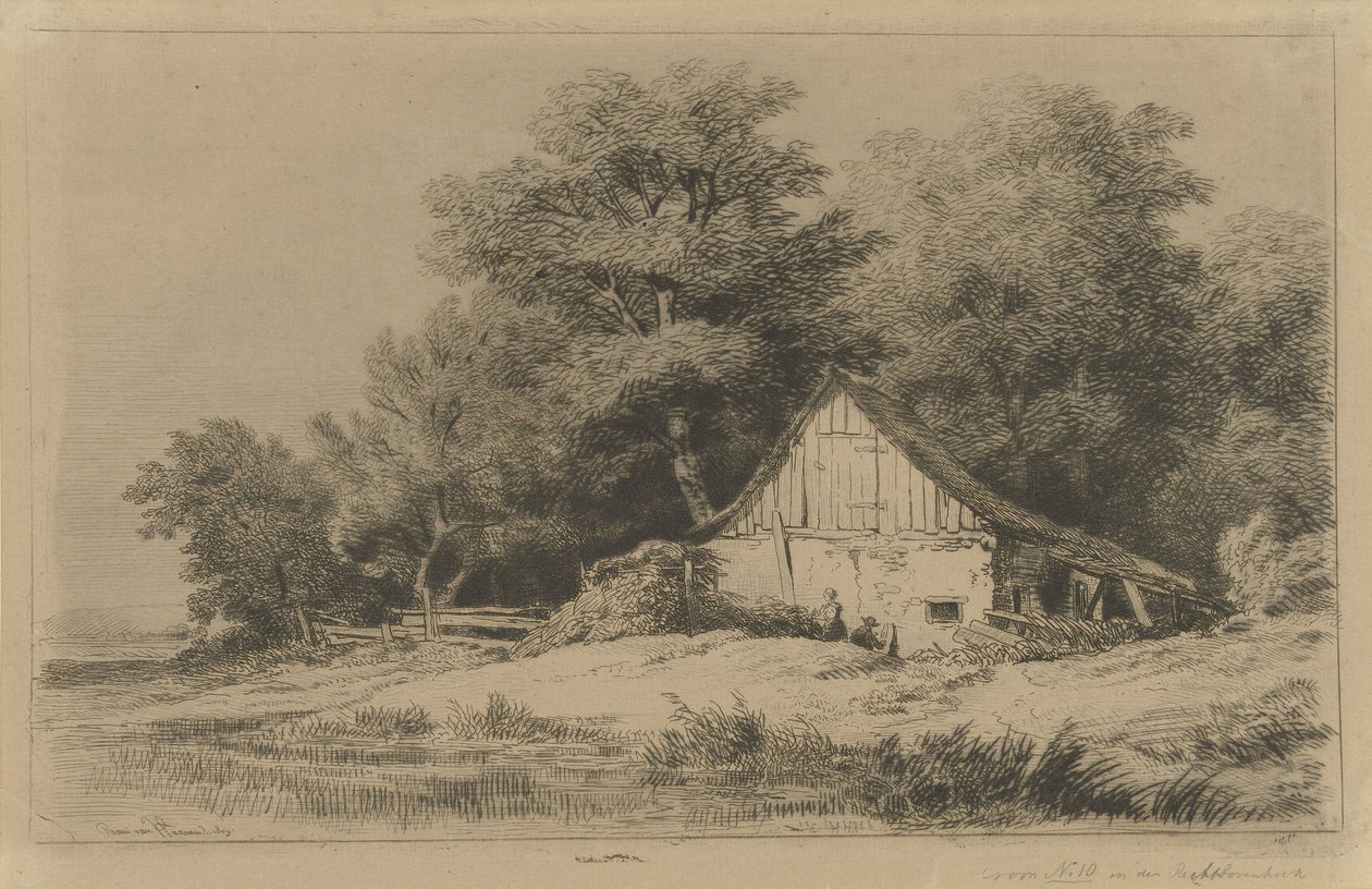 Låve ved vannkanten av Remigius Adrianus Haanen