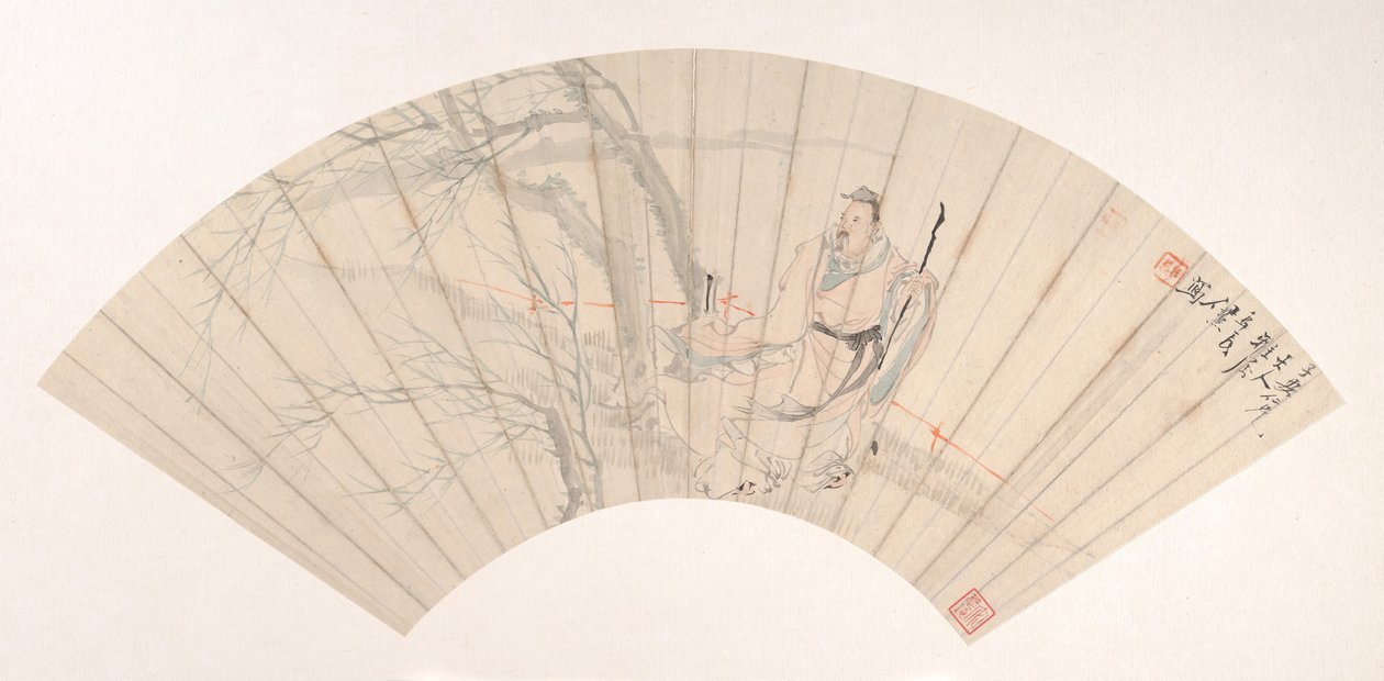 Scholar in the Wind, ca. 1880. av Ren Xun