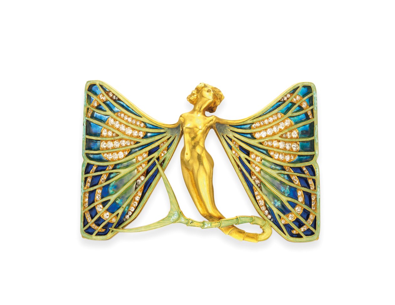 Art Nouveau "Sylph" hundehalsbånd, ca. 1900 av Rene Jules Lalique