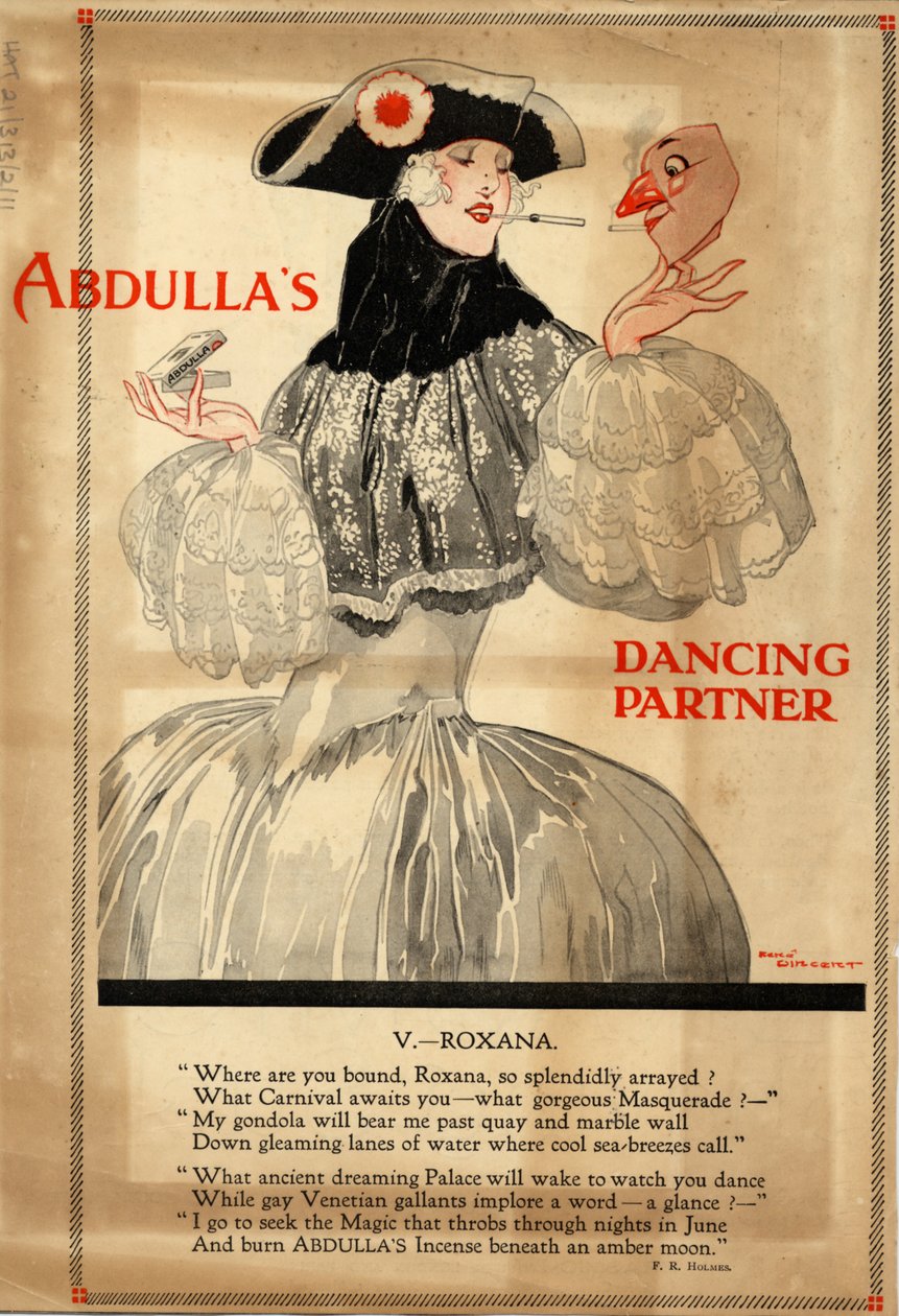 Abdulla-sigaretter, 1920-tallet av Rene Vincent