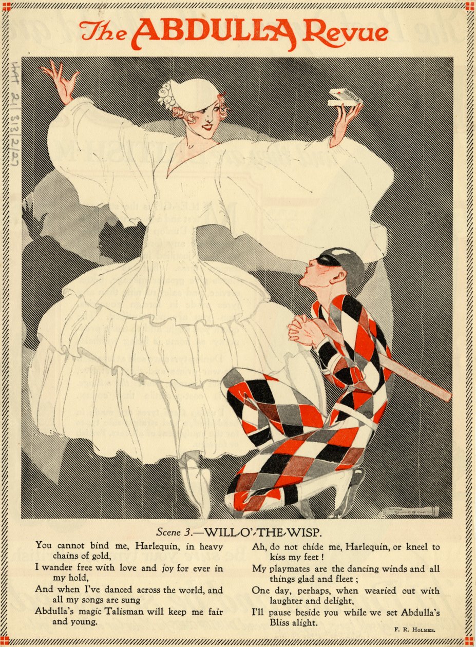 Abdulla-sigaretter, 1920-tallet av Rene Vincent