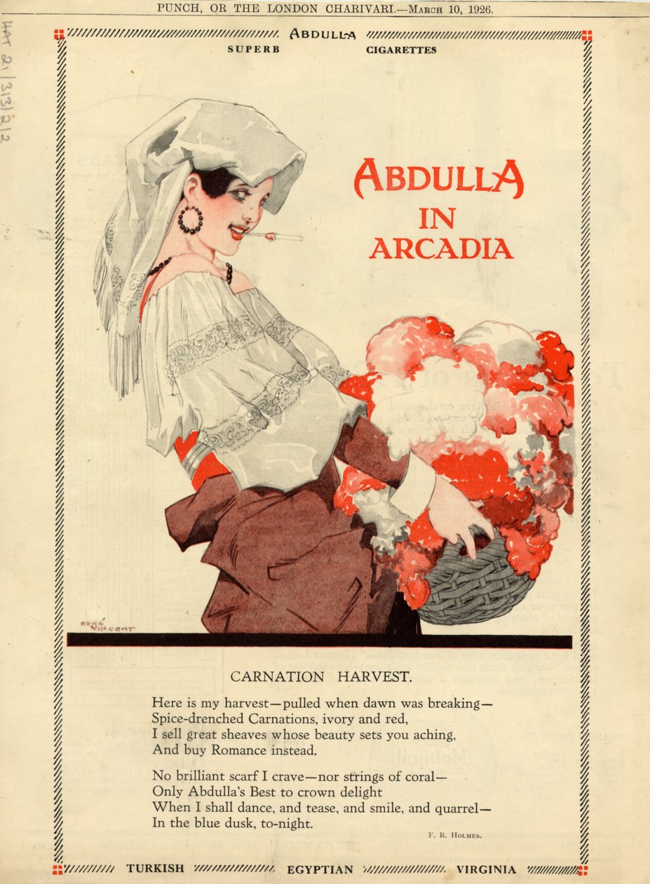 Abdulla sigaretter, 1926 av Rene Vincent