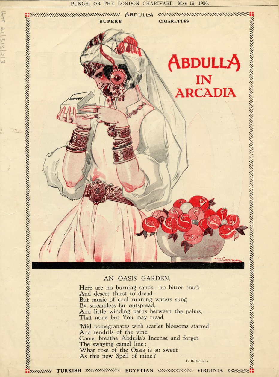 Abdulla sigaretter, 1926 av Rene Vincent