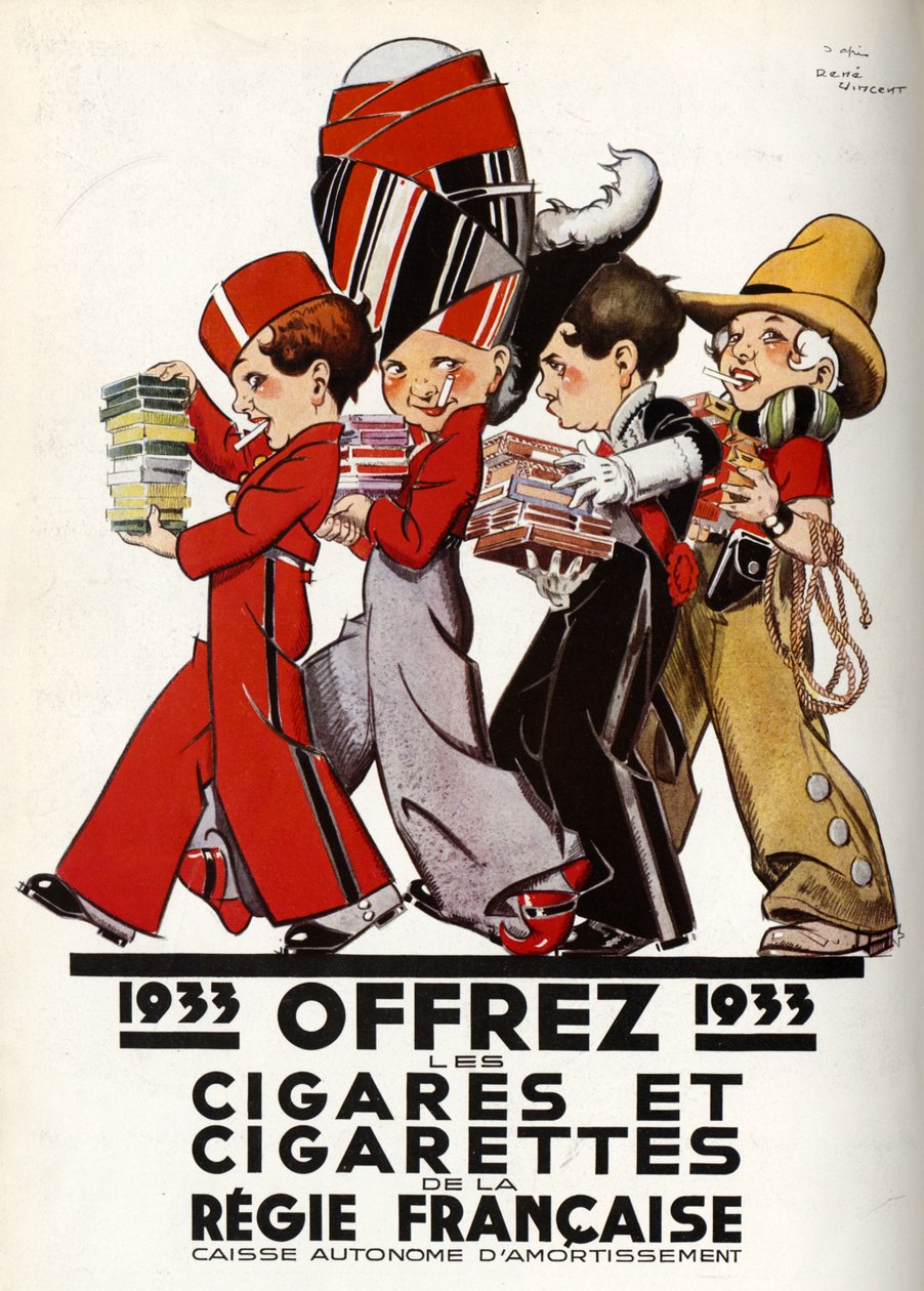 Regie Francaise sigaretter, 1932. av Rene Vincent