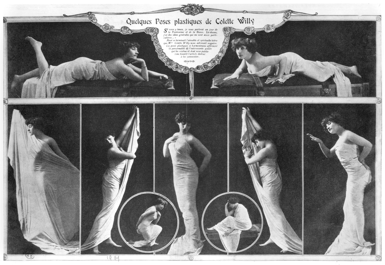 Colette (1873-1954) poserer, 1909 av Reutlinger Studio