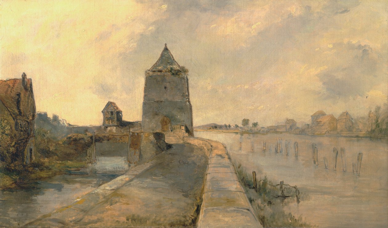 Rhinen ved Konstanz (Konstanz-am-Rhein) av Rev. Edward Thomas Daniell