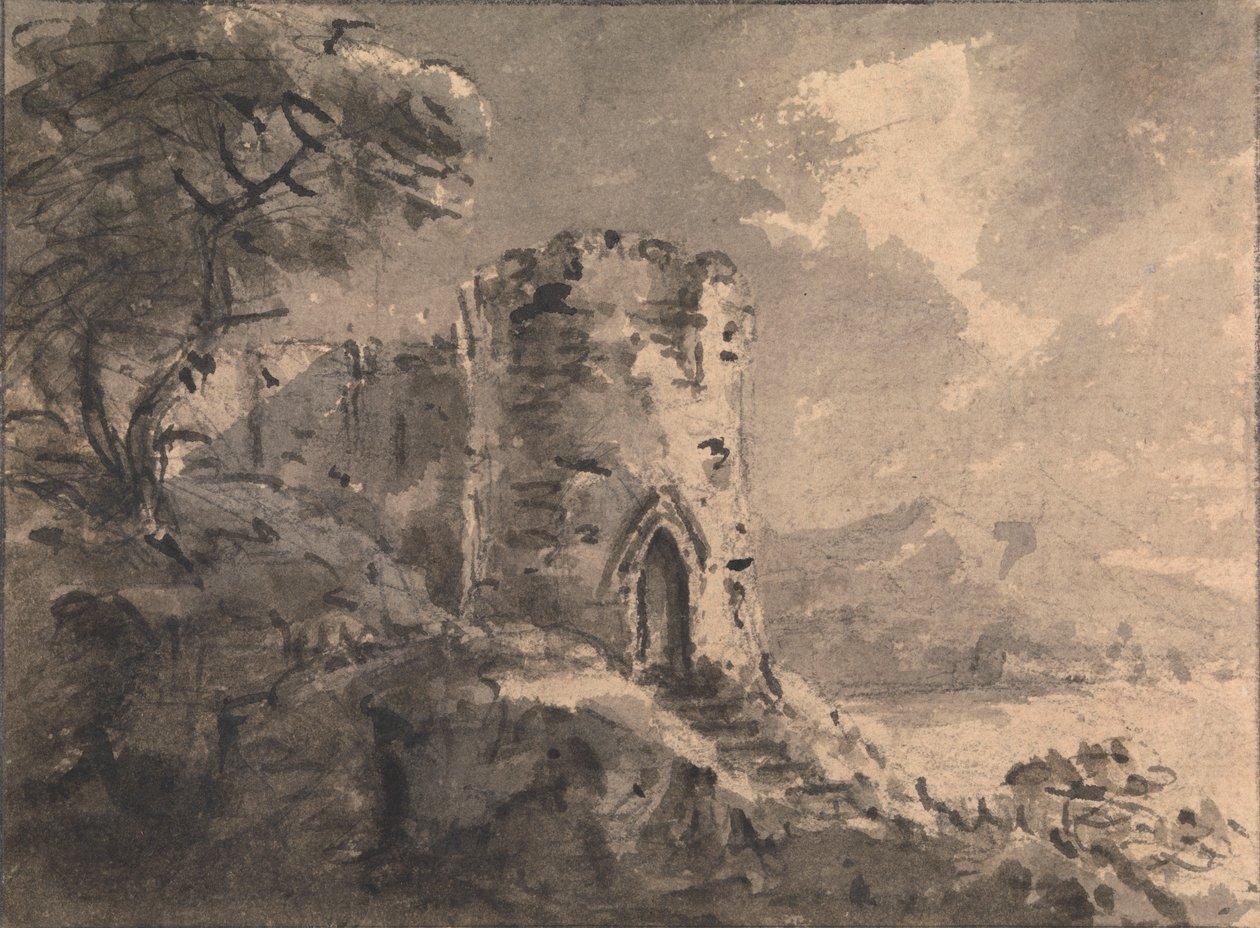 Landskap med et ødelagt slott av Rev. William Gilpin