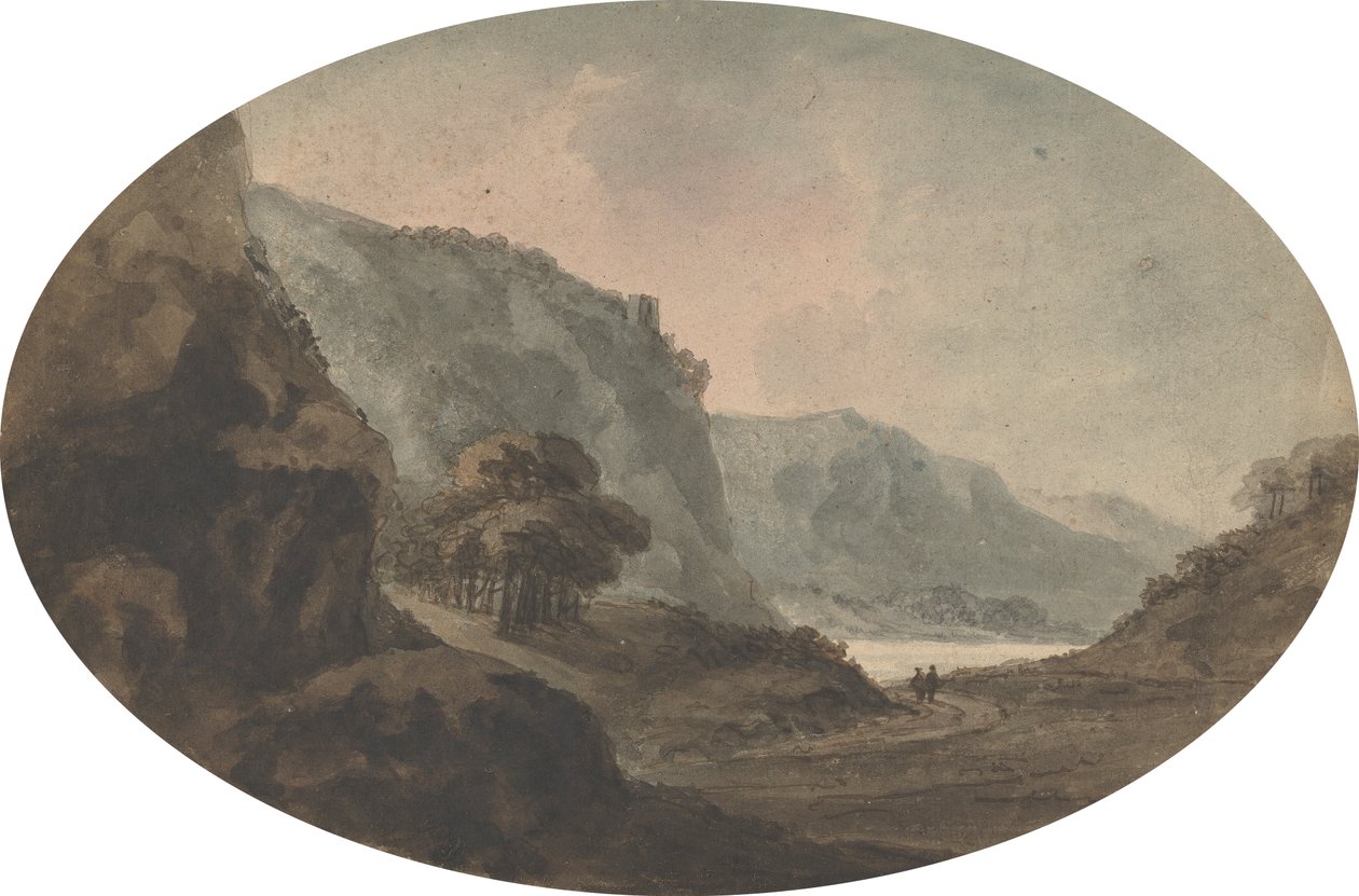 To menn som går i et landskap av Rev. William Gilpin